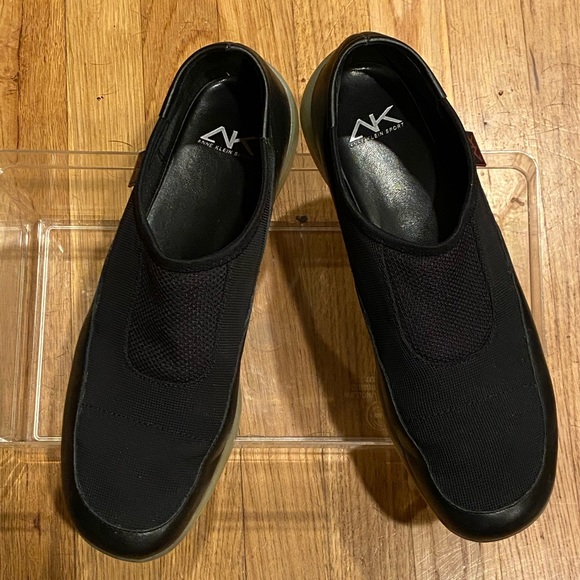 Anne Klein Sport Leather And Stretch Fabric Shoes - Picture 1 of 6